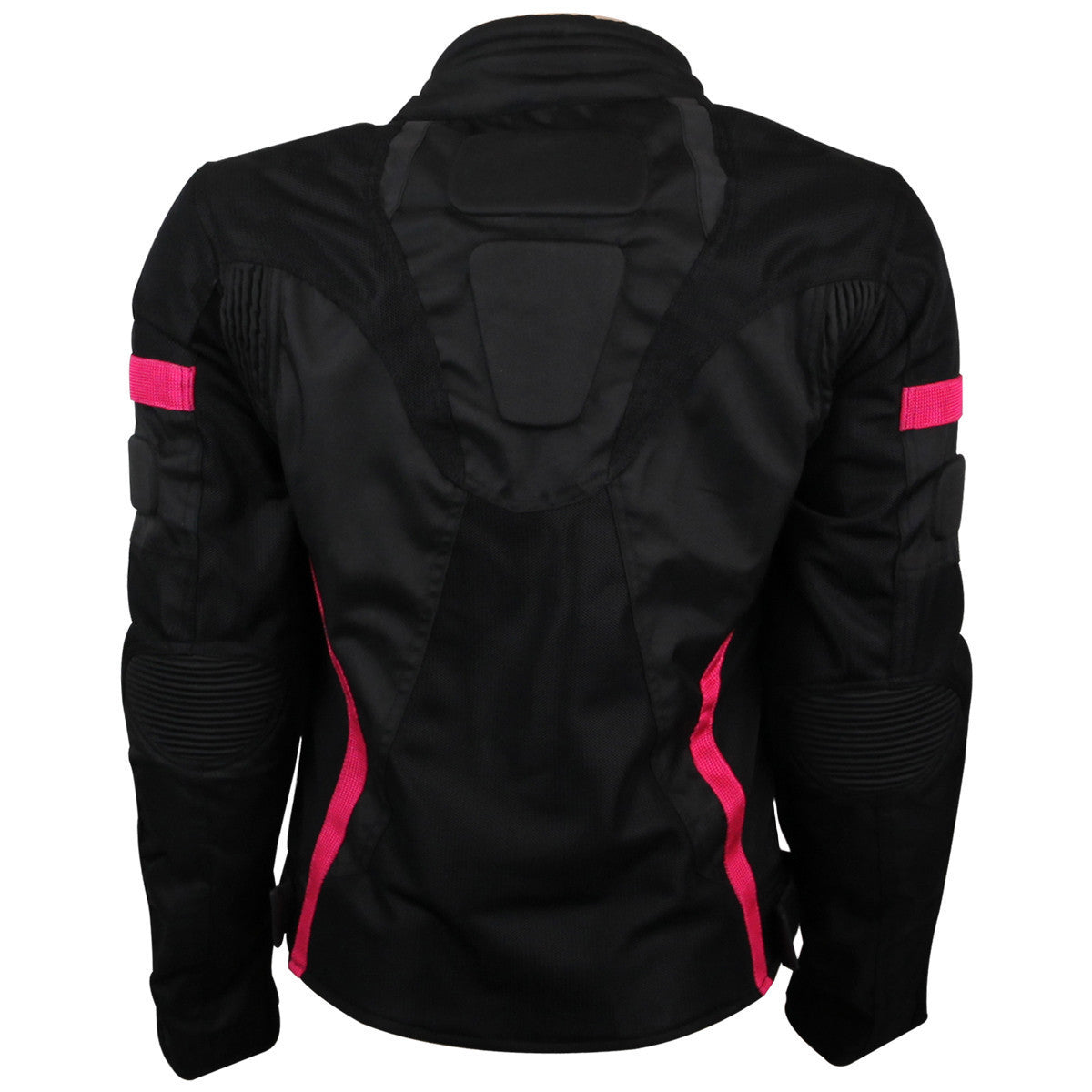 Advance Vance VL1674P Women's Black Pink All Weather Season CE Armor Lady Biker Mesh Textile Motorcycle Riding Jacket