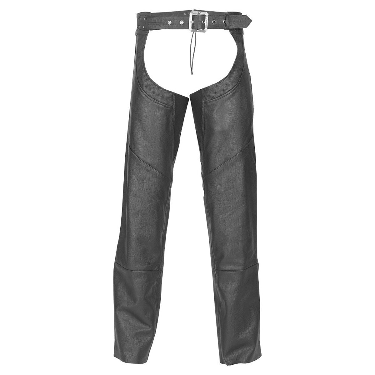 Highway 21 Mens and Womens Black Leather Motorcycle Chaps