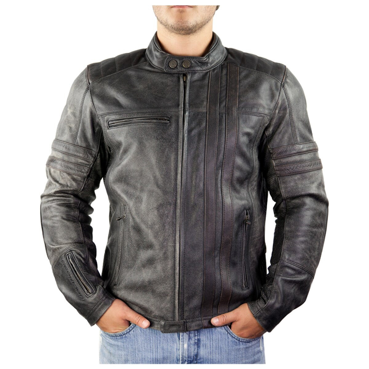 Scorpion 1909 Leather Jacket - Front View