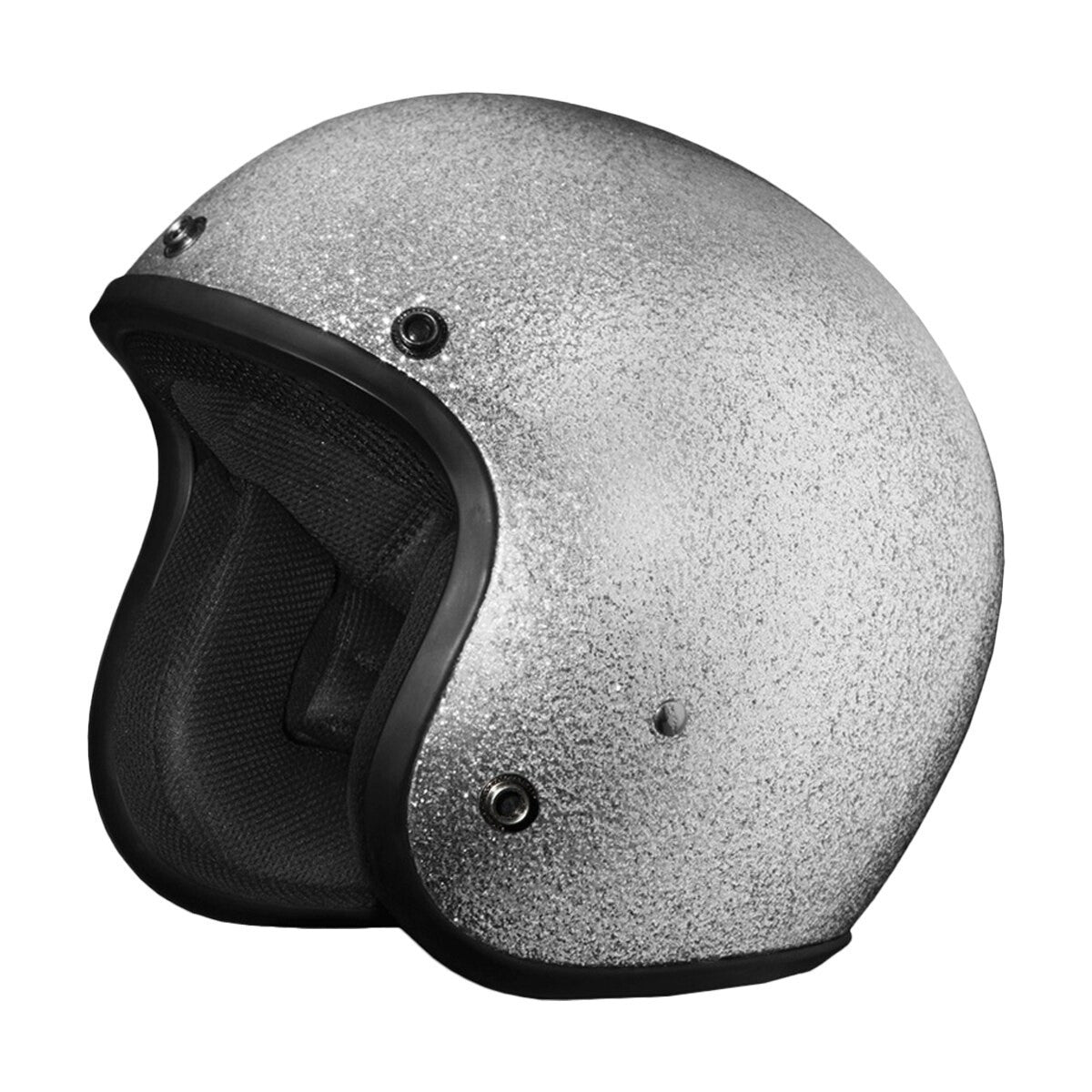 Daytona Cruiser Metal Flake Helmet - Silver