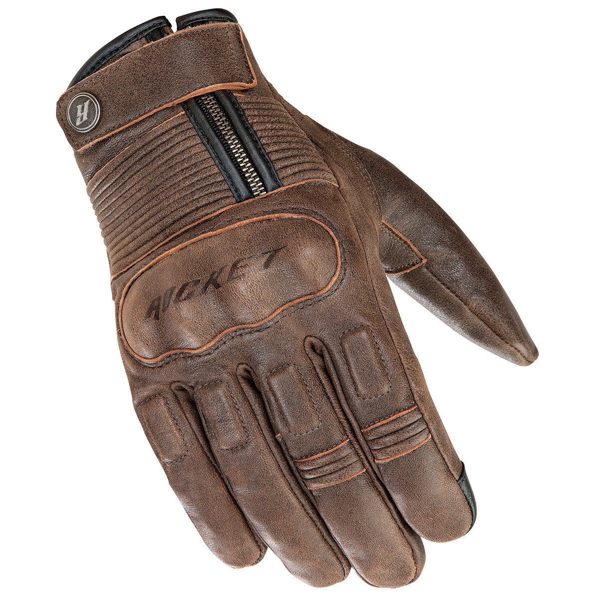 Joe Rocket Briton Mens Leather Motorcycle Gloves - Brown