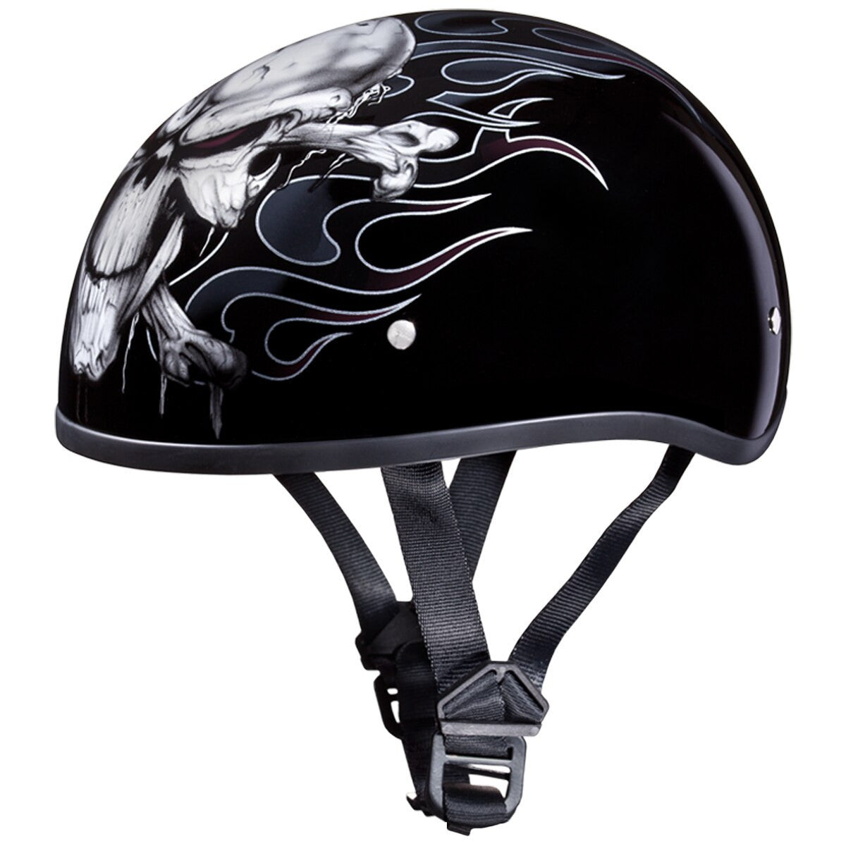 Daytona Skull Cap Cross Bones Half Helmet