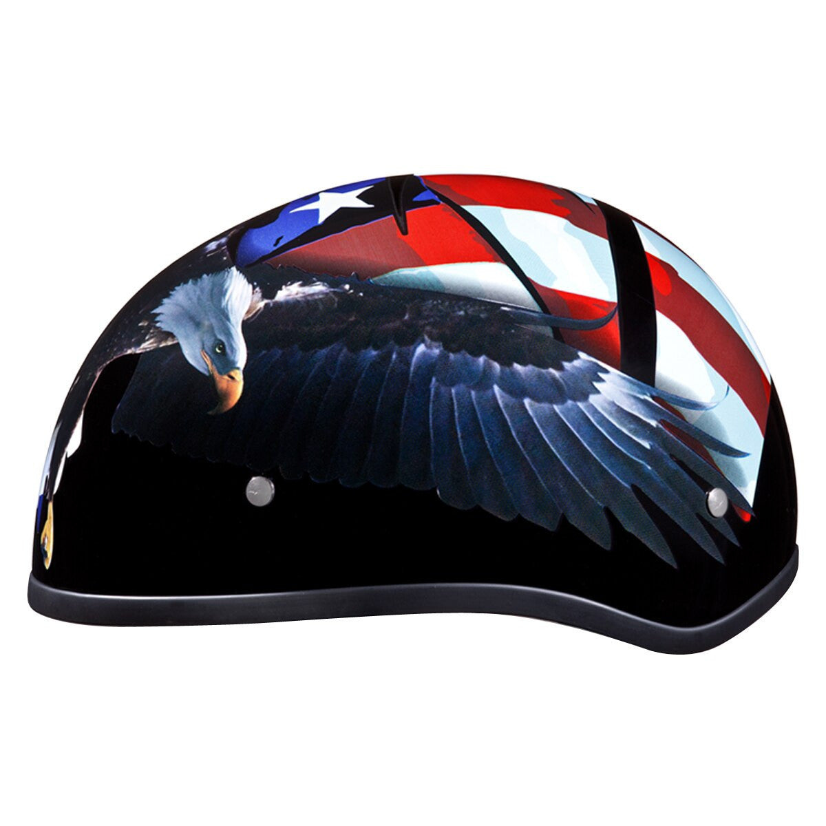 Daytona Skull Cap Freedom Half Helmet - Left-View