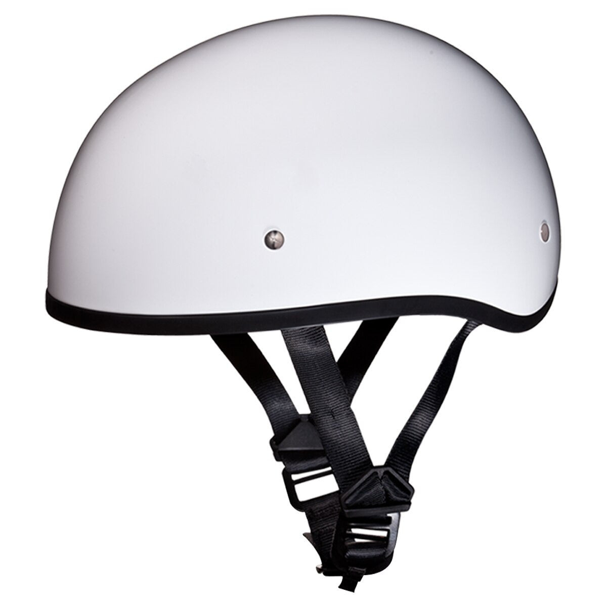 Daytona Skull Cap Half Helmet - White