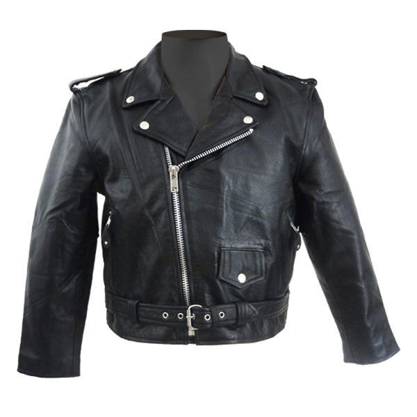 Vance VK515 Kids Black Motorcycle Leather Jacket