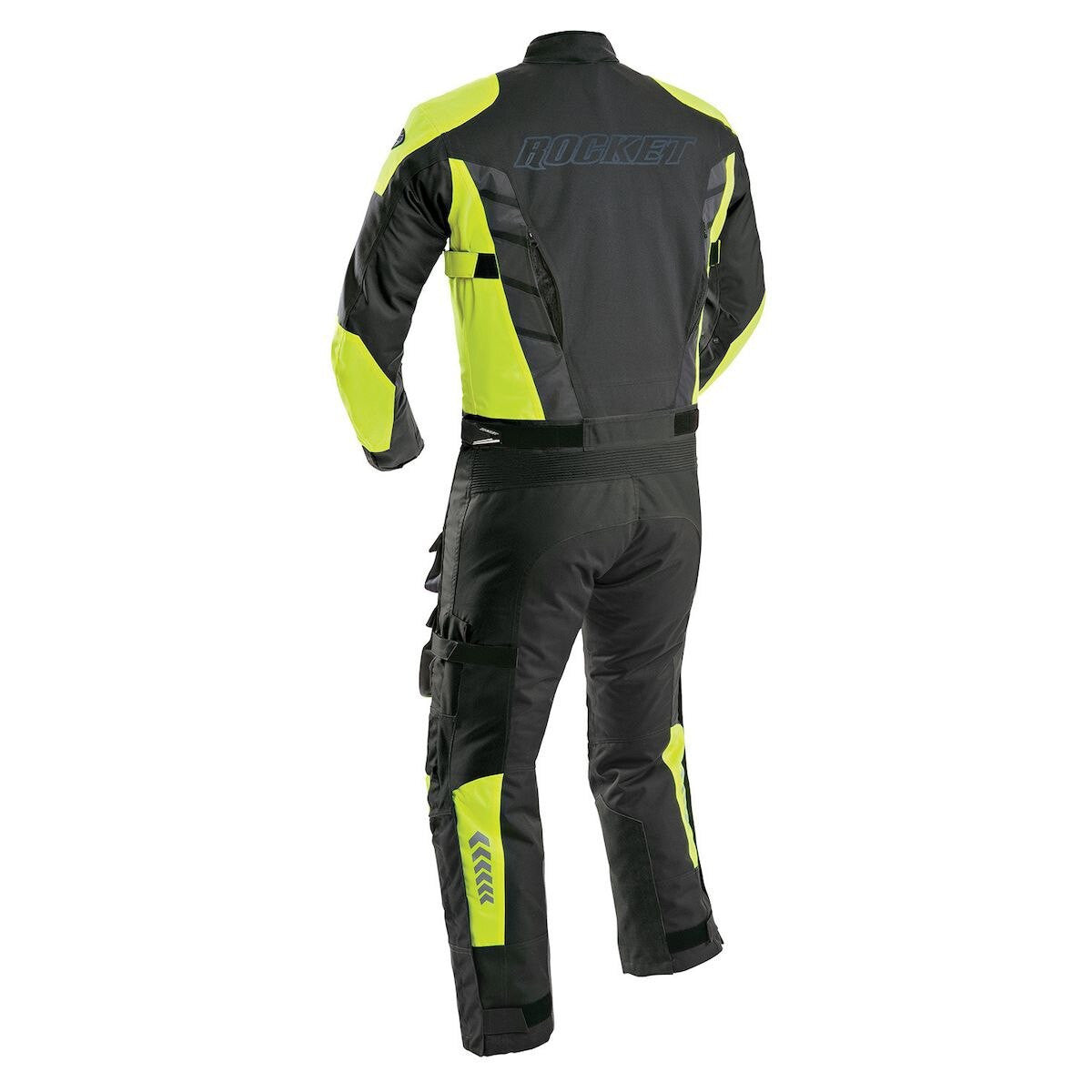 Joe Rocket Survivor One-Piece Suit - Black/Hi-Viz Back View