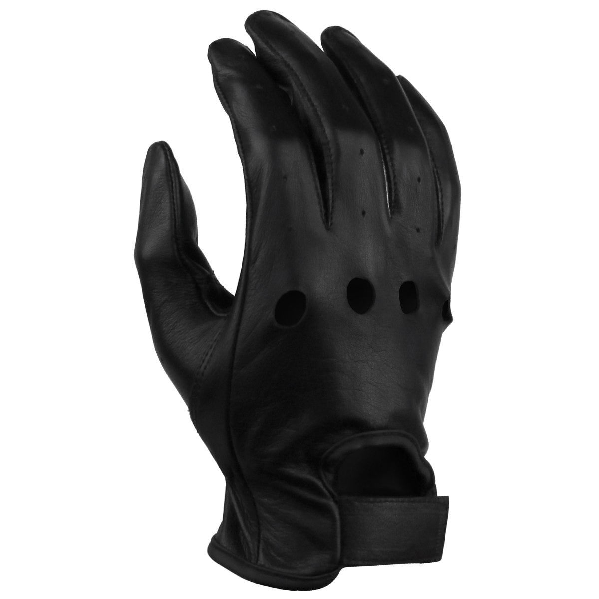 Vance VL440 Mens Black Unlined Leather Driving Gloves