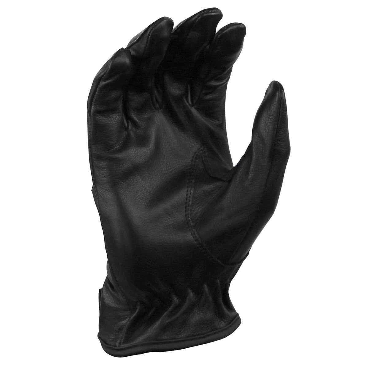 Vance VL440 Mens Black Unlined Leather Driving Gloves - Palm View