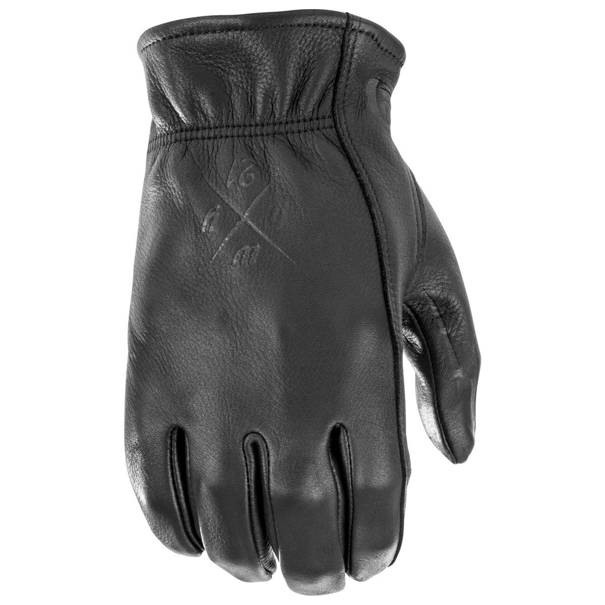 Highway 21 Louie Leather Motorcycle Gloves - Black