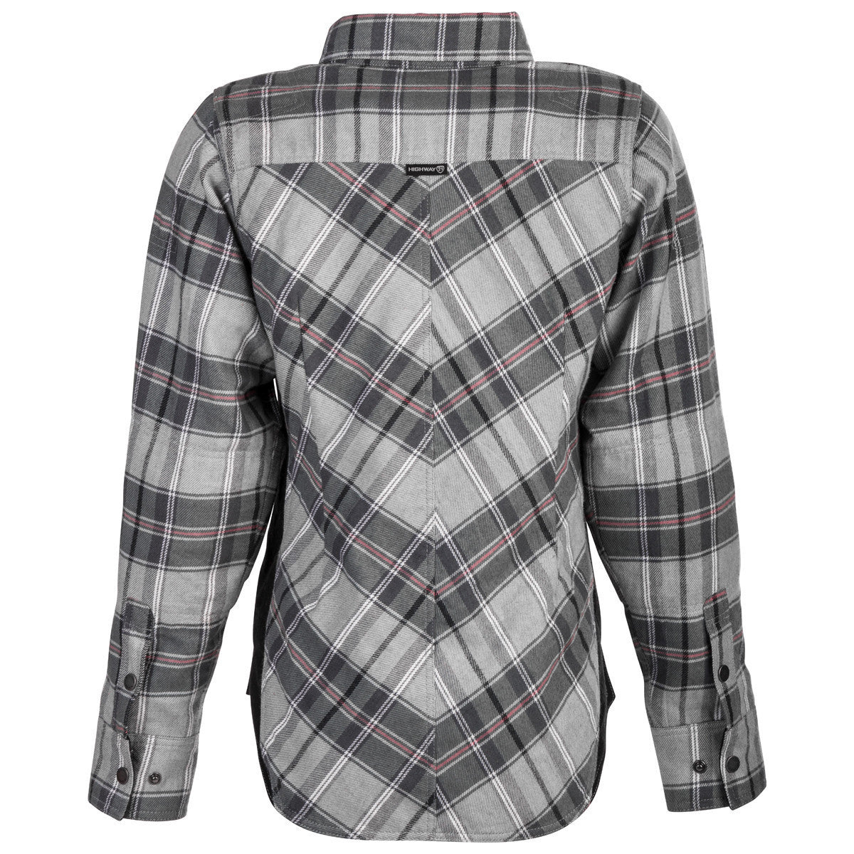 Highway 21 Women's Rogue Flannel Shirt - Grey Back View