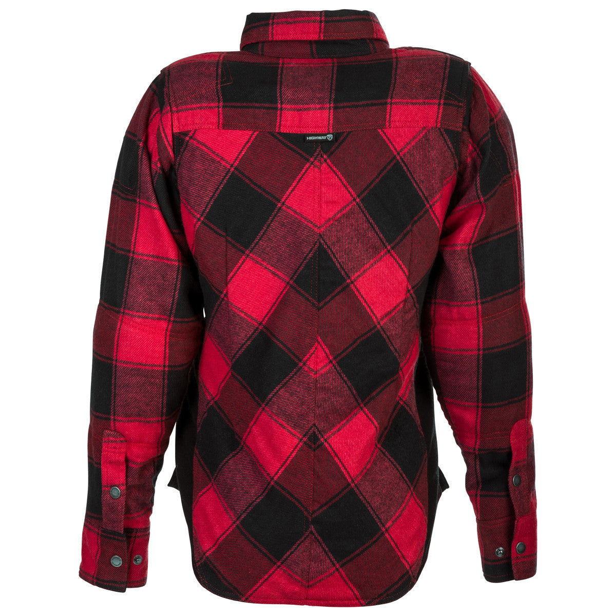 Highway 21 Women's Rogue Flannel Shirt - Red/Black Back View