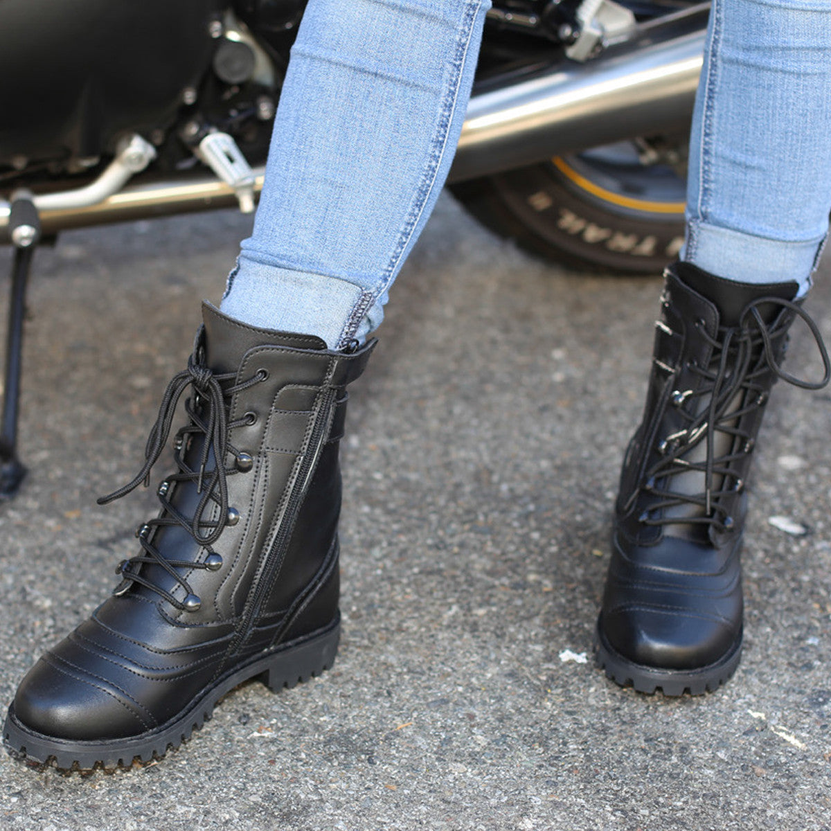 Joe Rocket Women's Combat Motorcycle Riding Boots