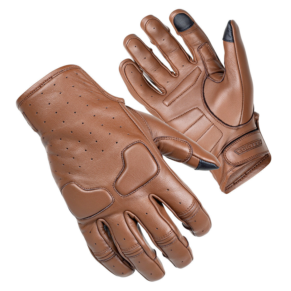 Cortech Slacker Mens Motorcycle Leather Gloves - Brown