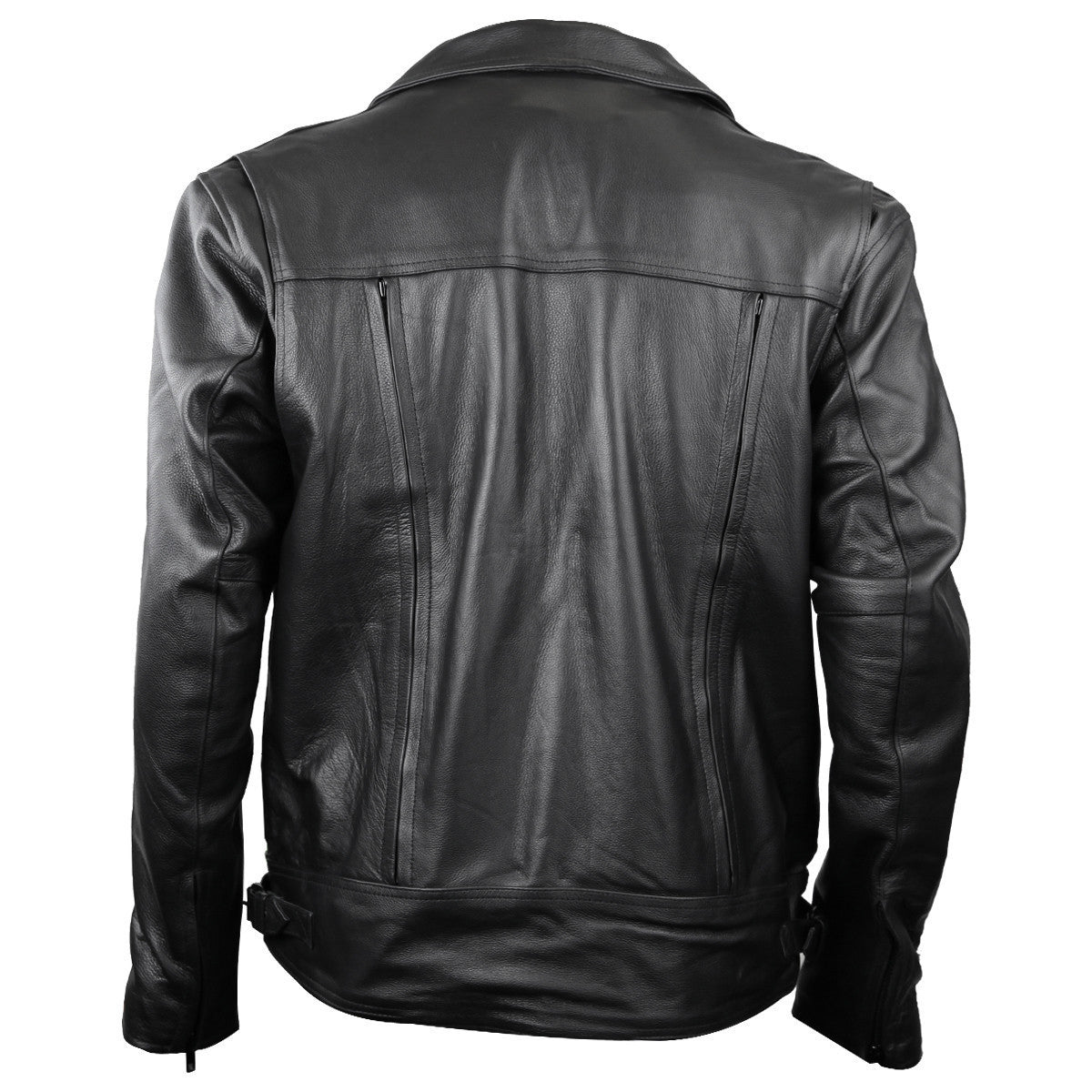 Mens VL512 Leather Motorcycle Jacket - Back