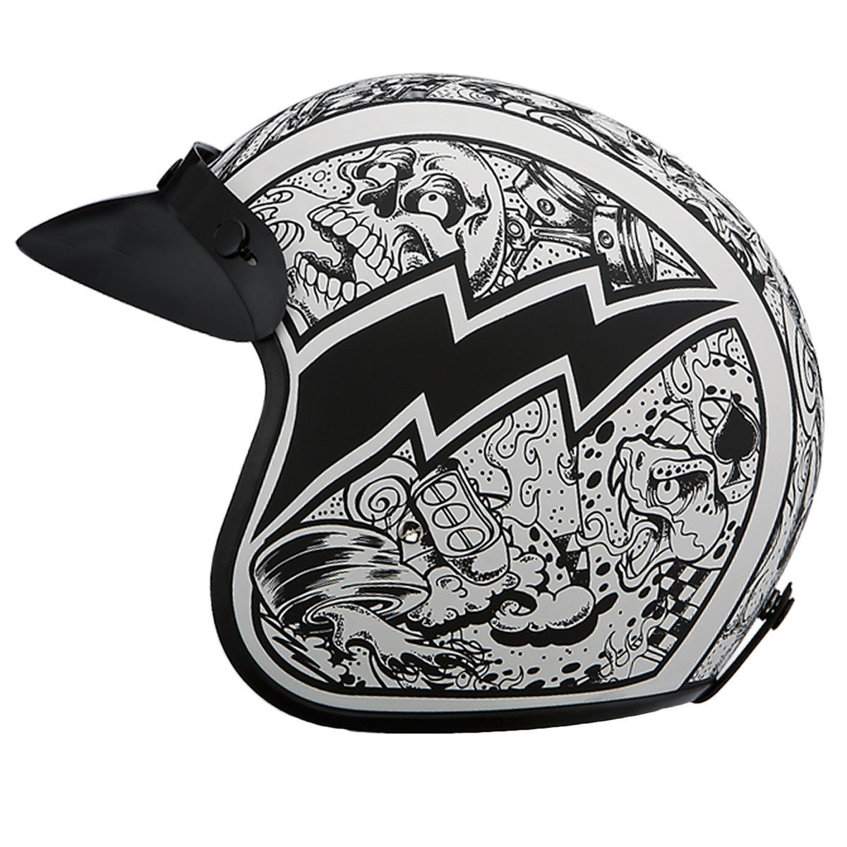 Daytona Cruiser Graffiti Helmet - Side View