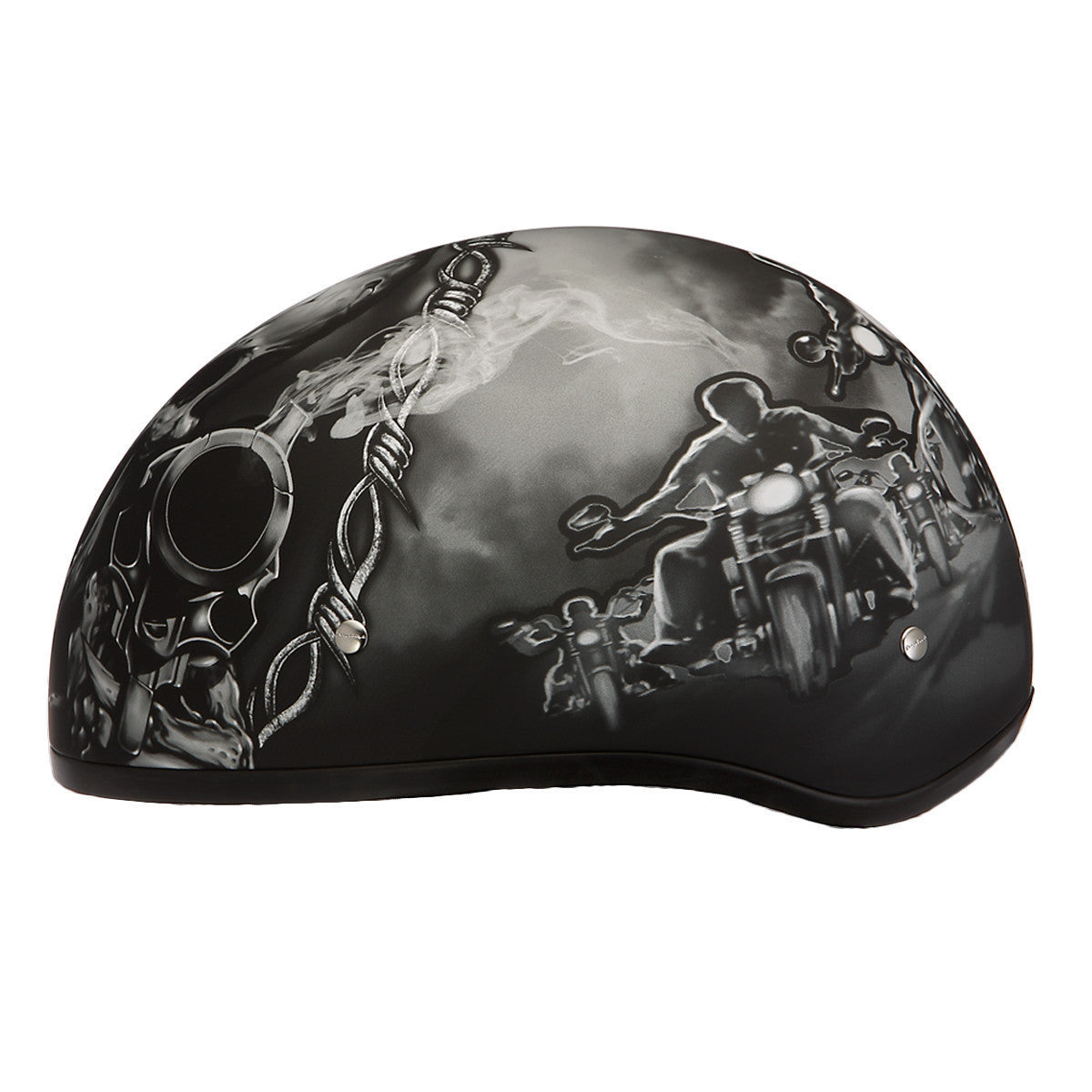 Daytona Skull Cap Guns Helmet - Side View