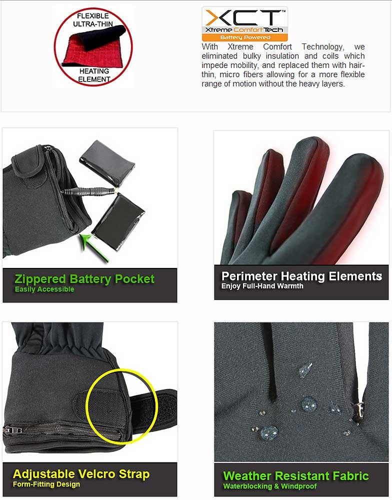 Venture Heat City Collections Battery Heated Motorcycle Glove Liners - Detail View