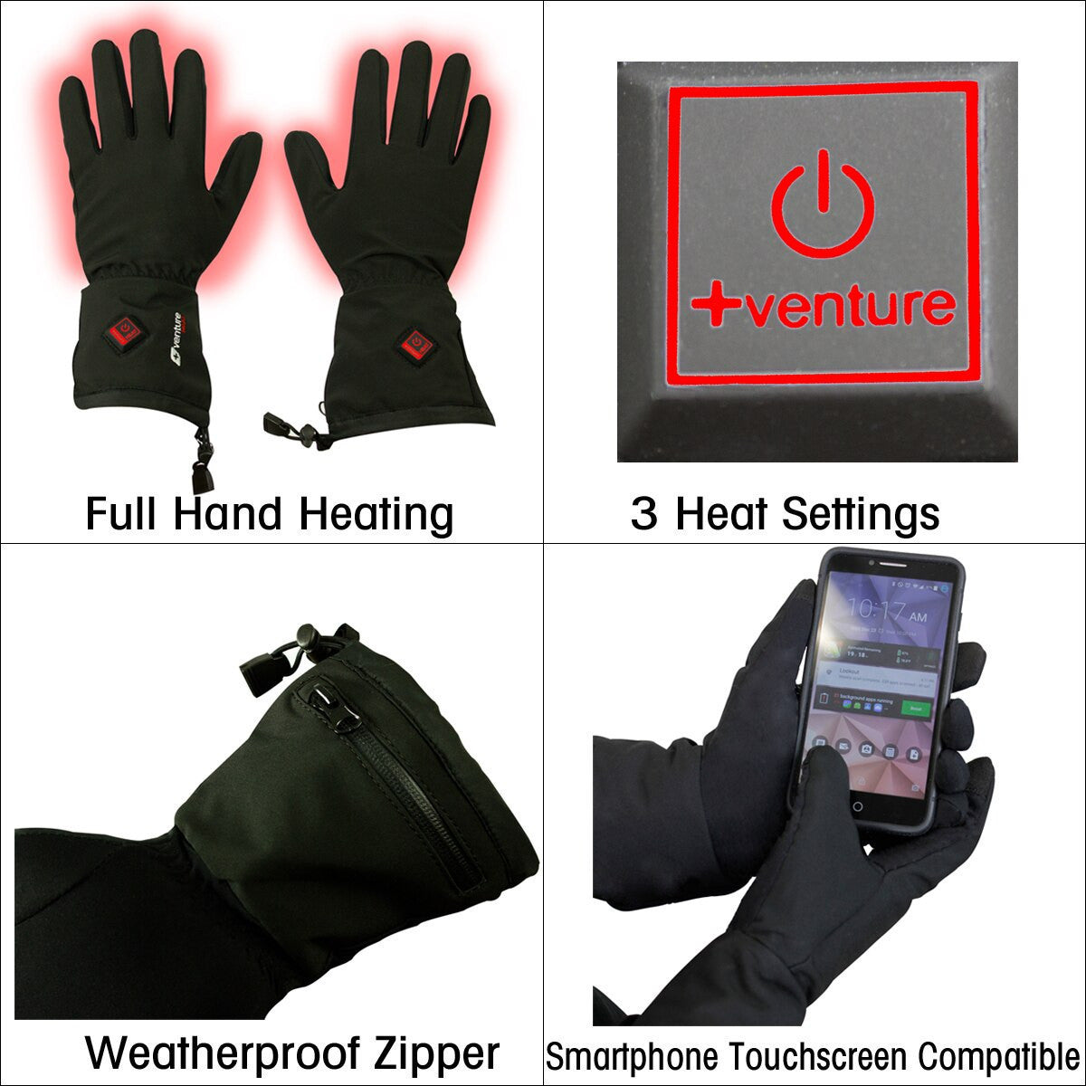 Venture Heat City Collections Battery Heated Motorcycle Glove Liners - Detail View