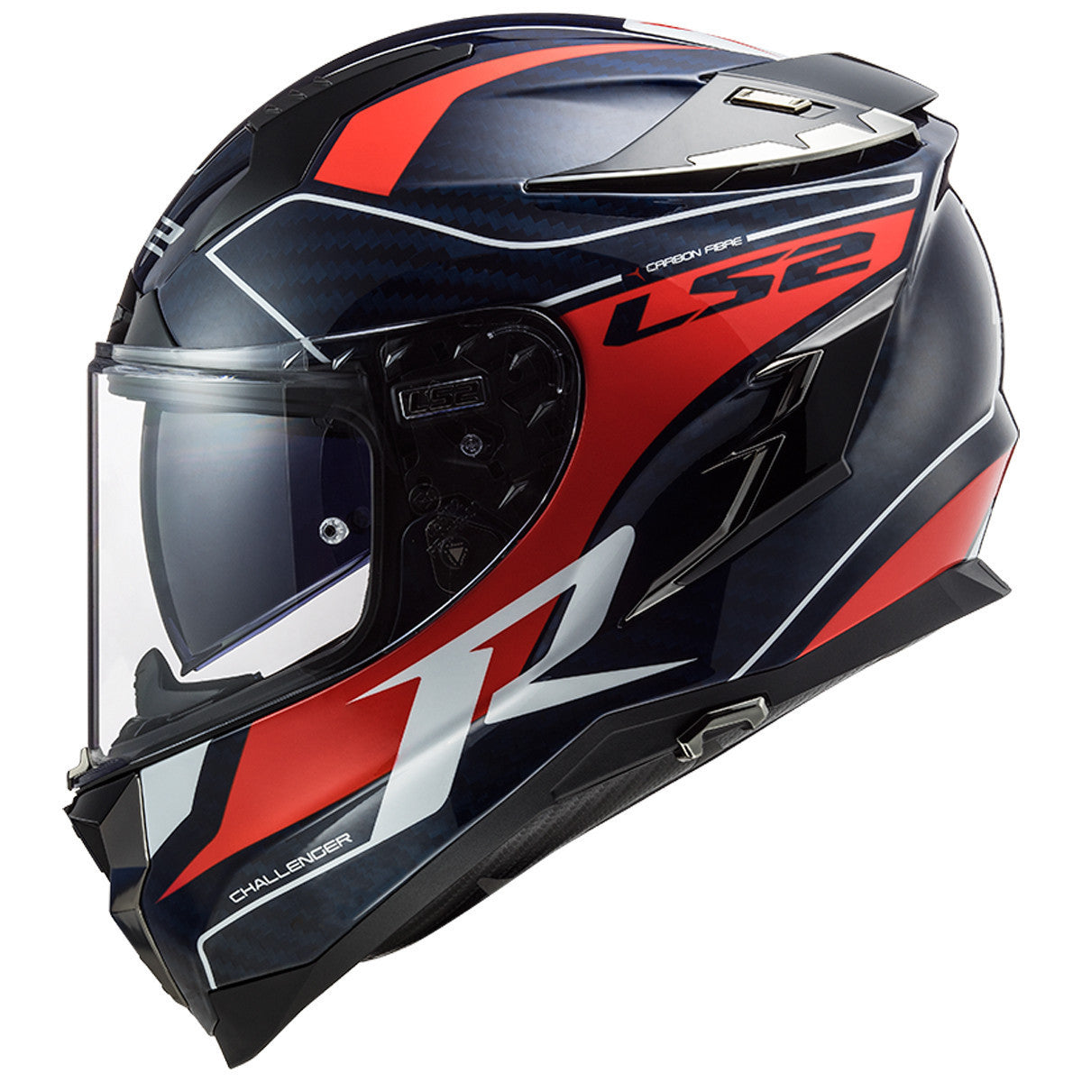 LS2 Challenger Carbon Carver Helmet - Side View