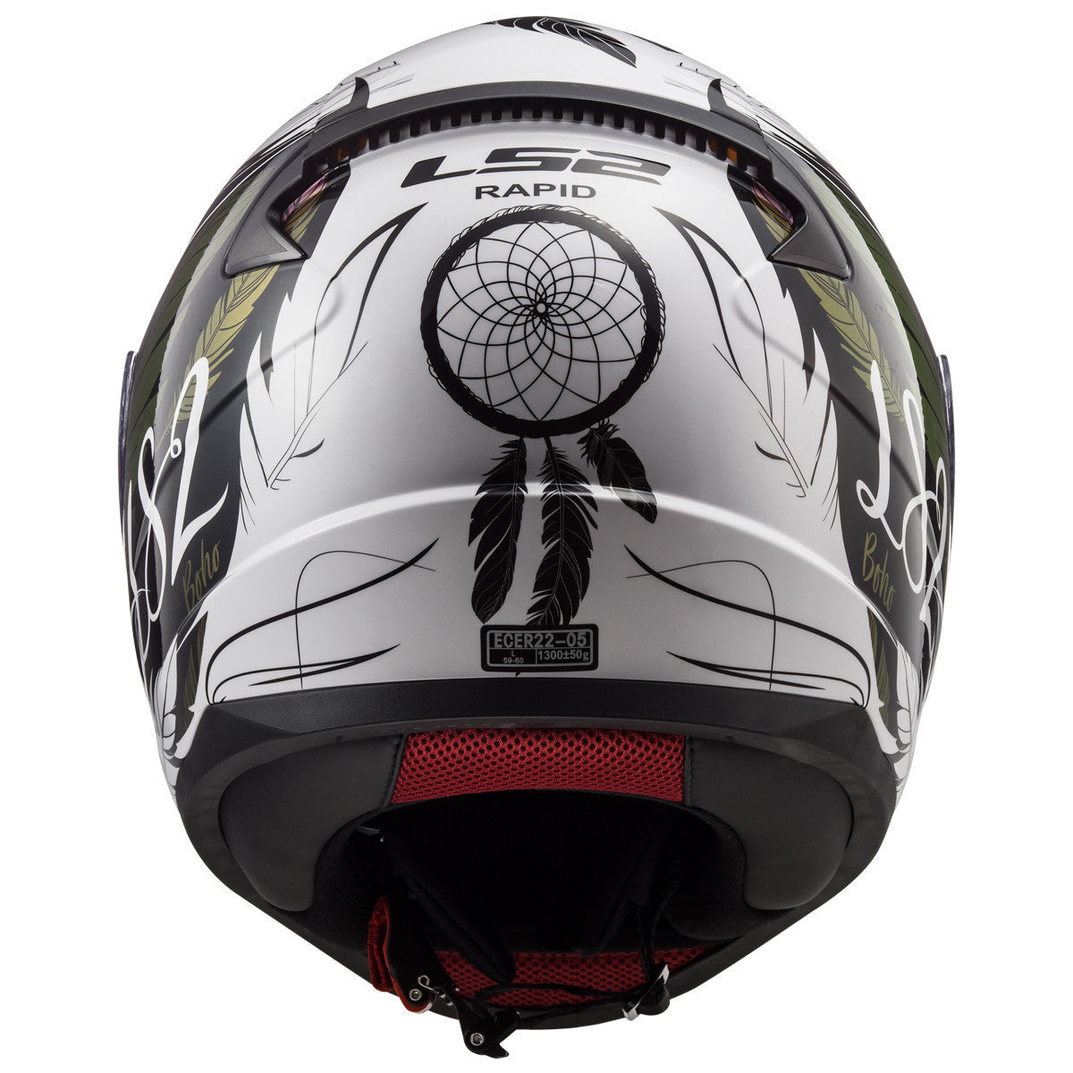 LS2 Youth Rapid Dream Catcher Helmet - Back View