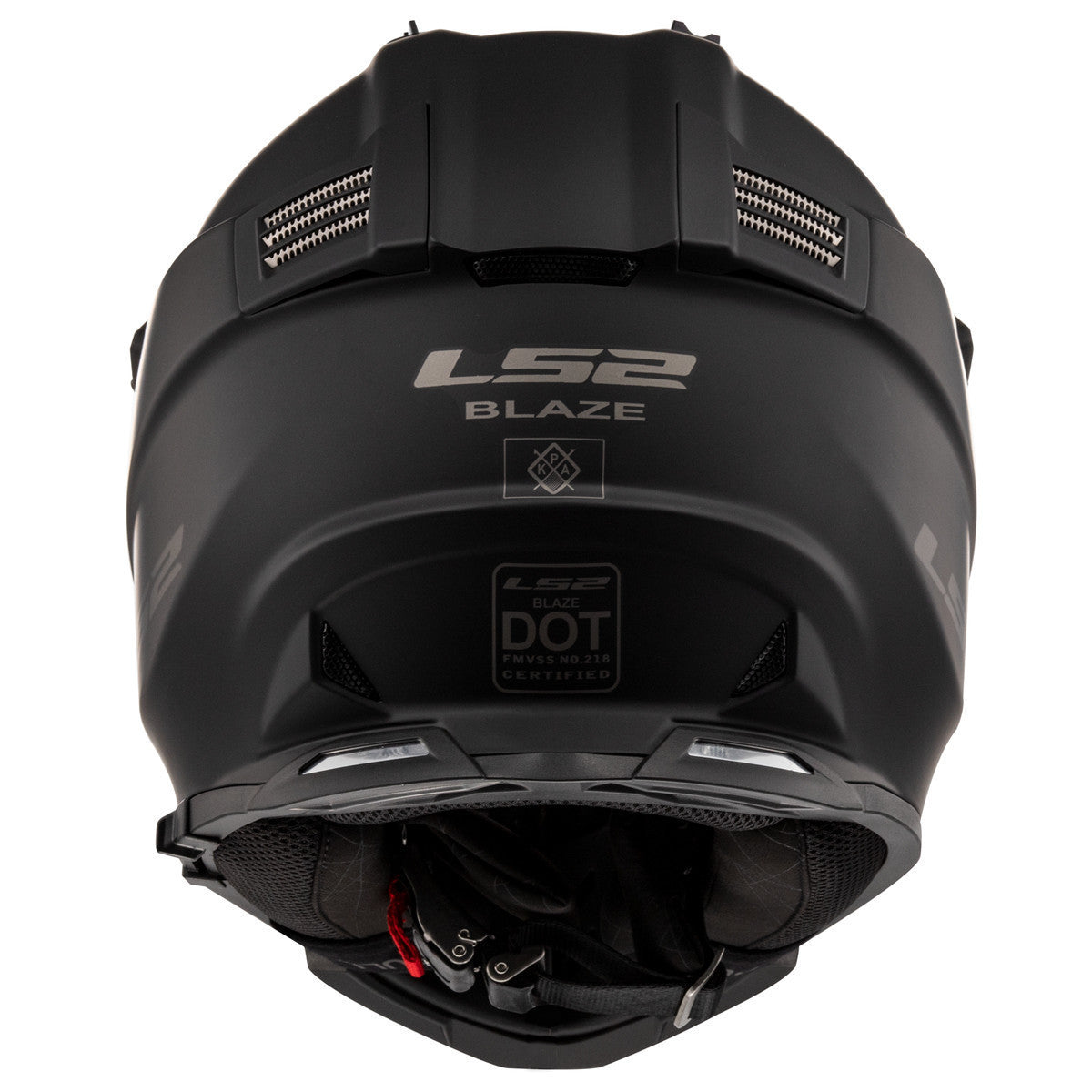 LS2 Blaze Helmet - Black Back View