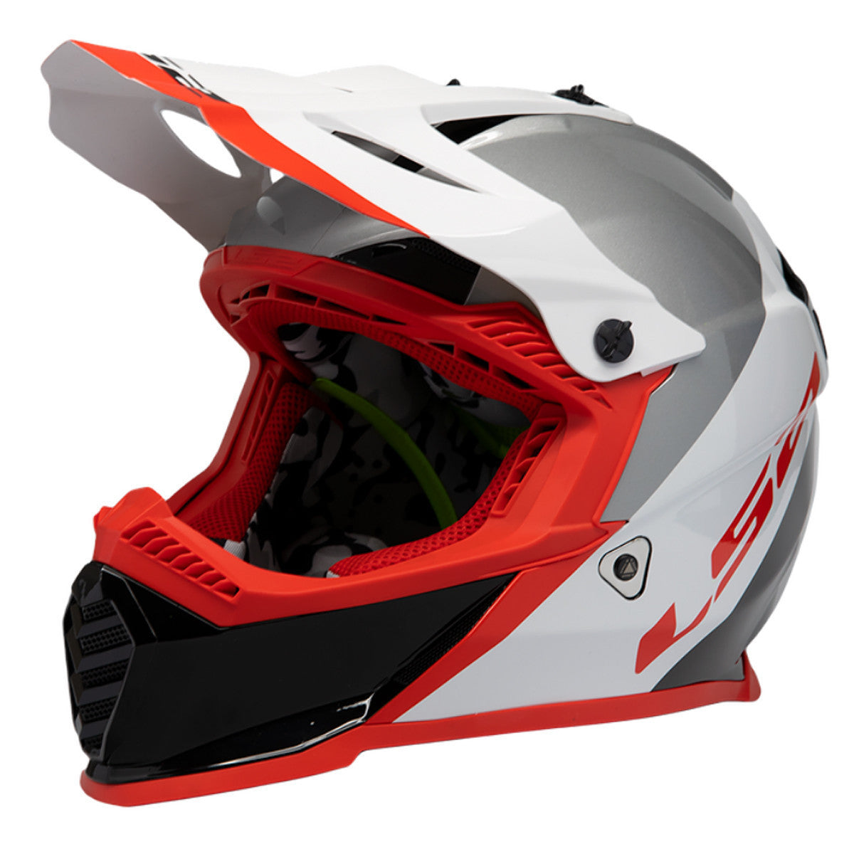 LS2 Gate Launch Helmet - White/Red