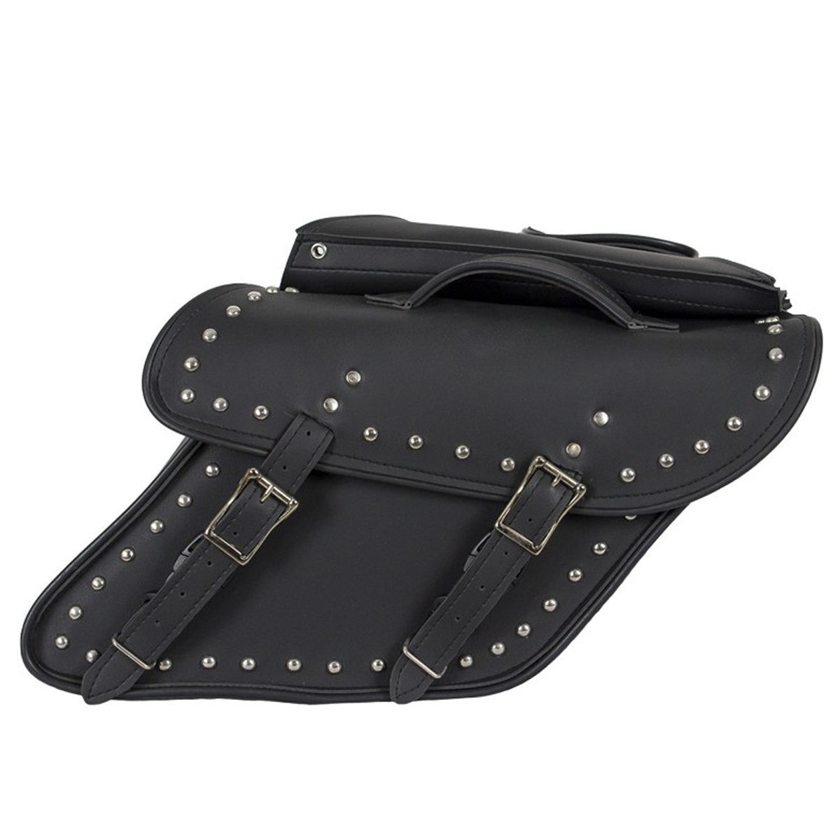 Vance VS214S Studded Motorcycle Saddlebags for Harley Davidson Dyna Motorcycles