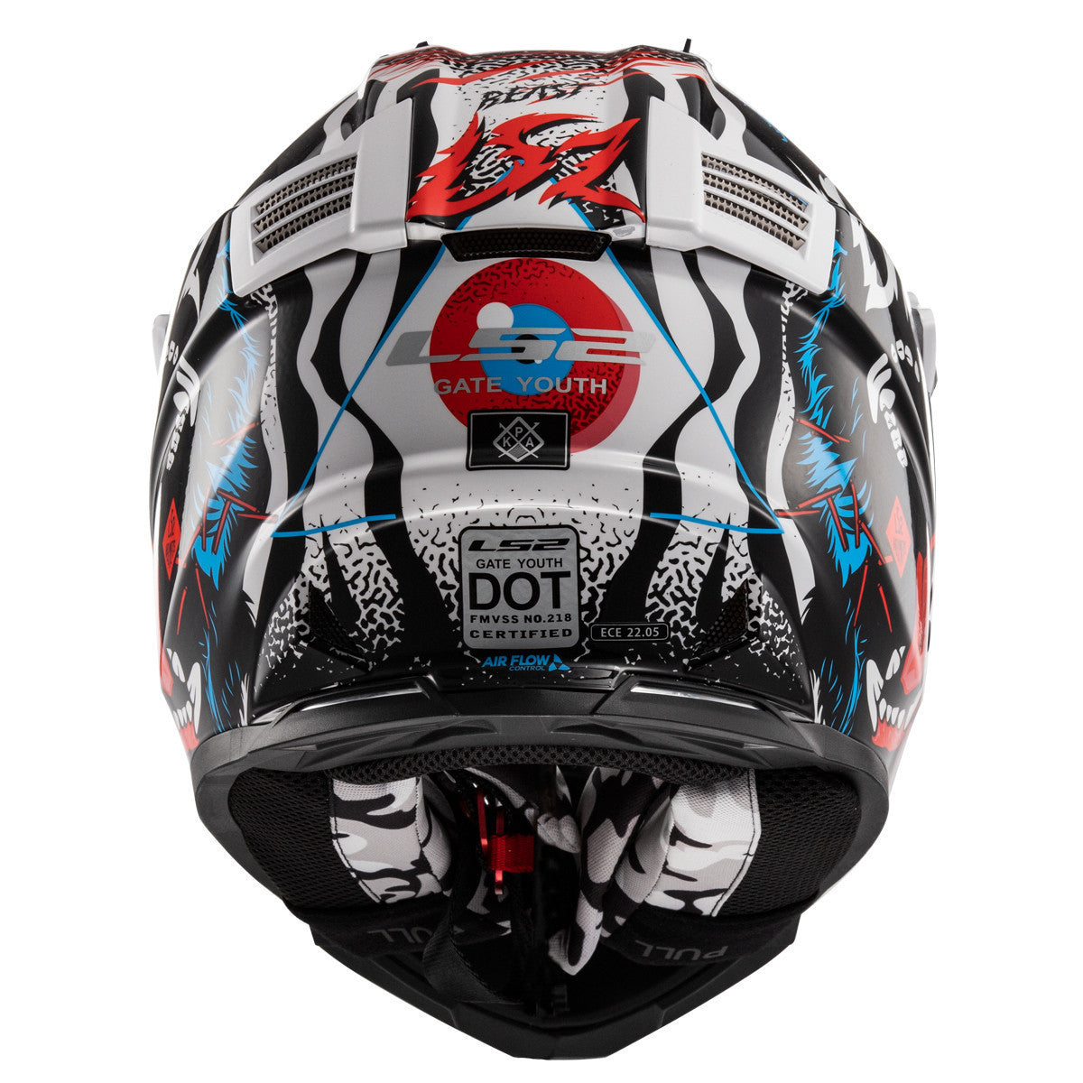 LS2 Youth Gate Beast Helmet - Back View