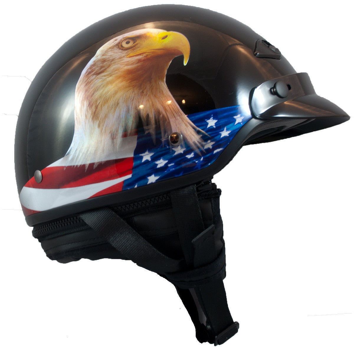 LS2 Bagger Murica Eagle Half Helmet - Side View