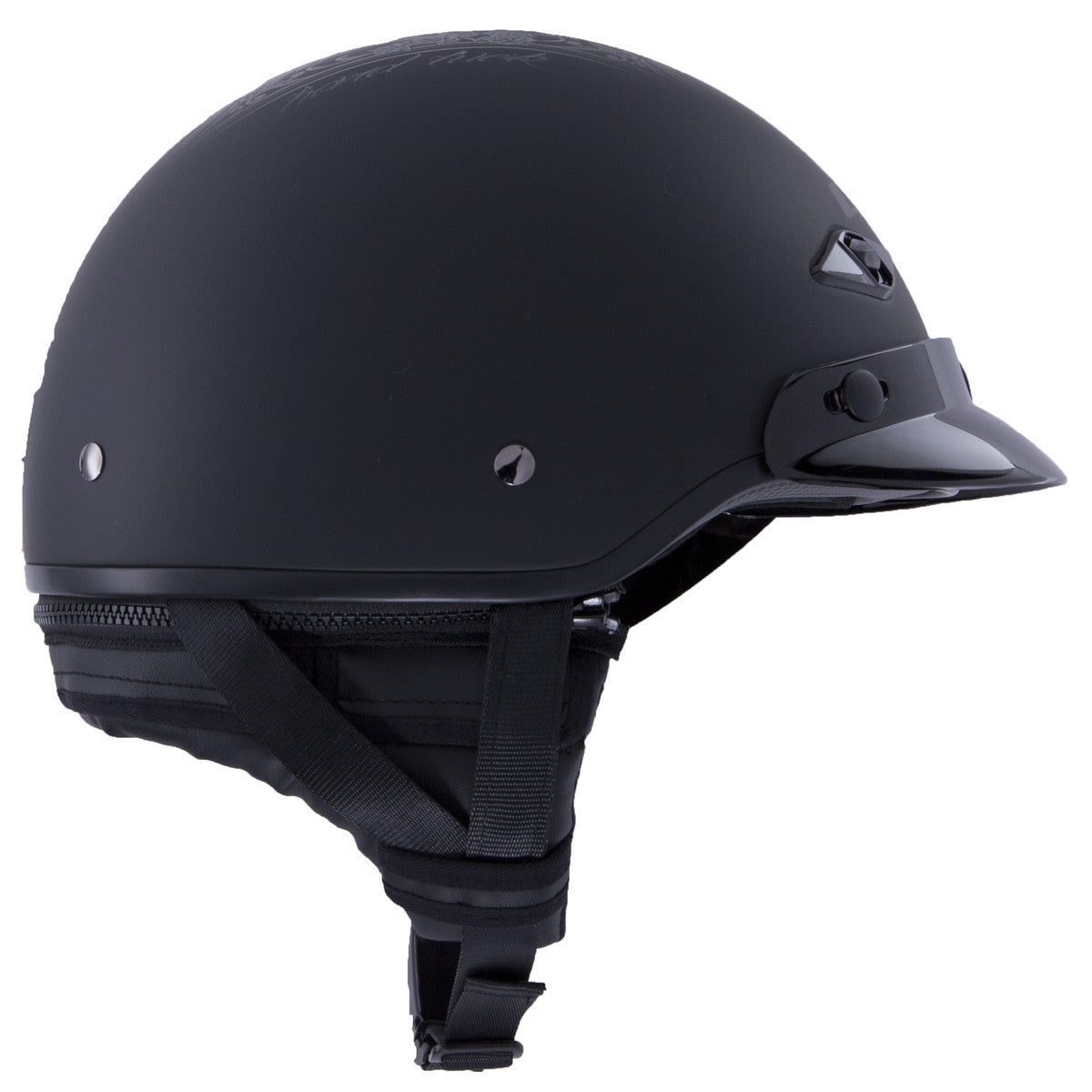 LS2 Bagger Hard Luck Half Helmet - Side View