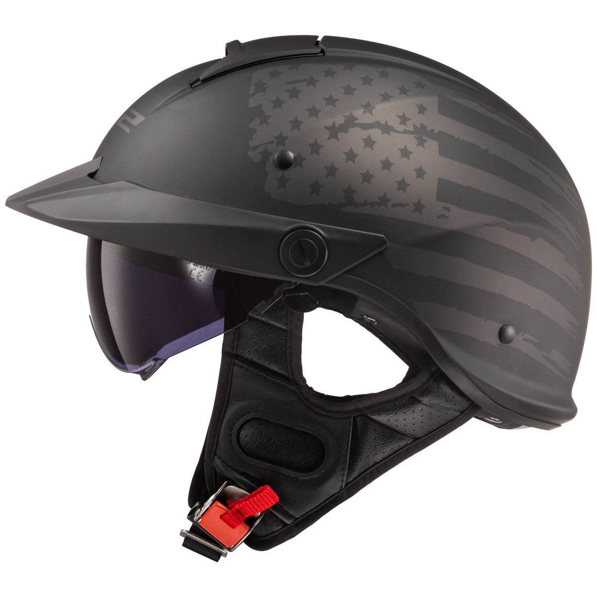 LS2 Rebellion 1812 Half Helmet - Side View