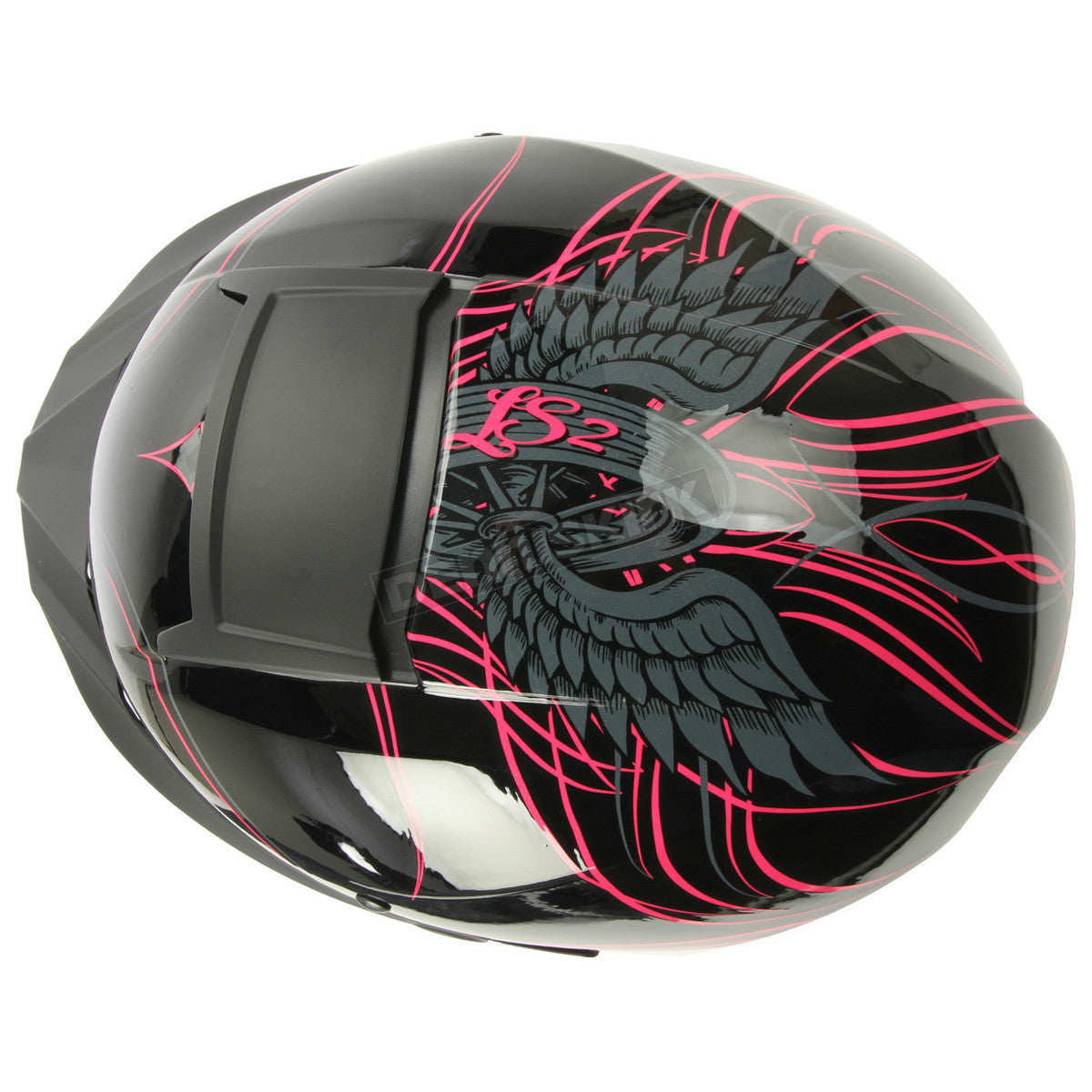 LS2 Rebellion Wheels And Wings Half Helmet - Top View