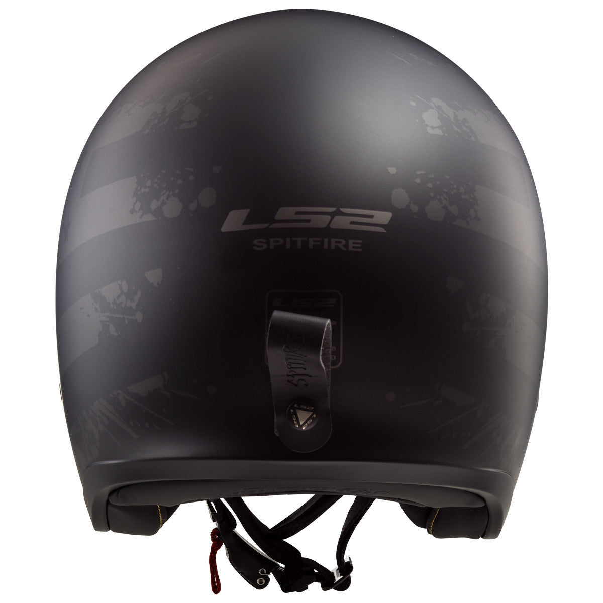 LS2 Spitfire Black Flag Helmet - Back View