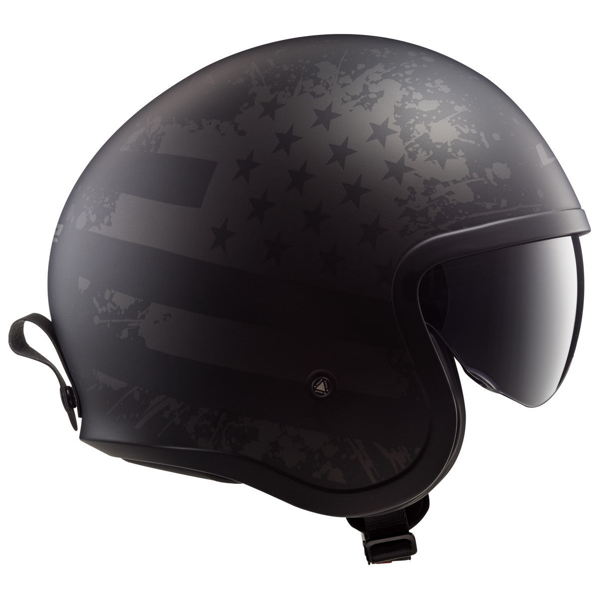 LS2 Spitfire Black Flag Helmet - Side View