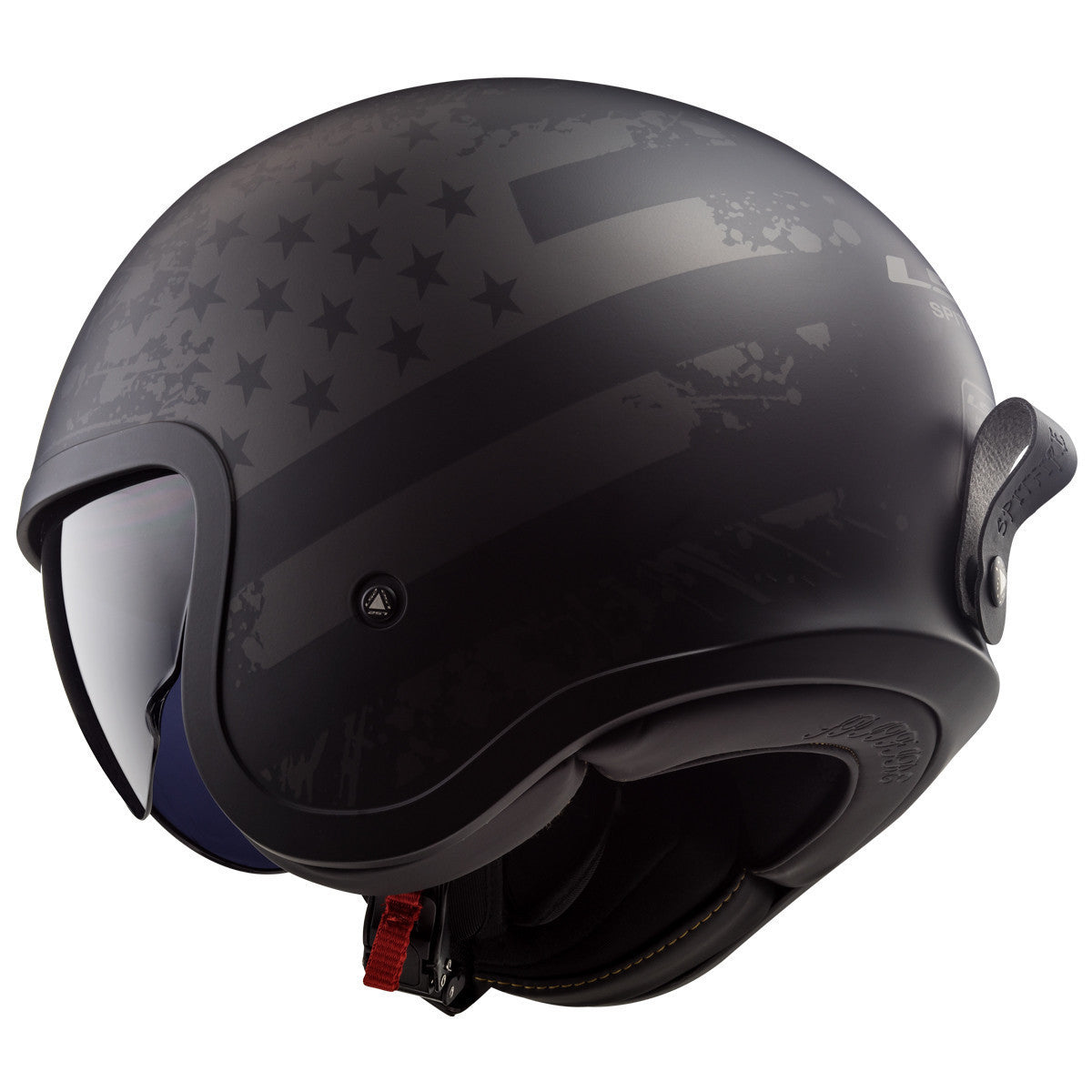 LS2 Spitfire Black Flag Helmet - Rear View