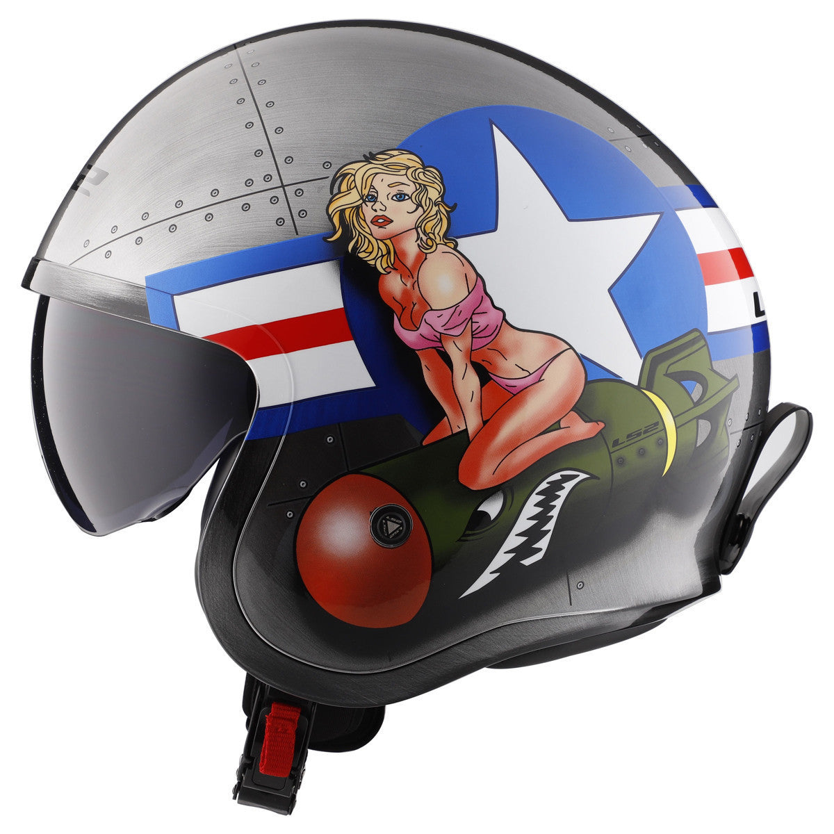 LS2 Spitfire Bomb Rider Helmet - Side View