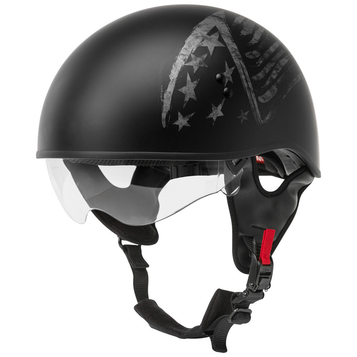 GMax HH 65 Bravery Half Helmet - Shield View