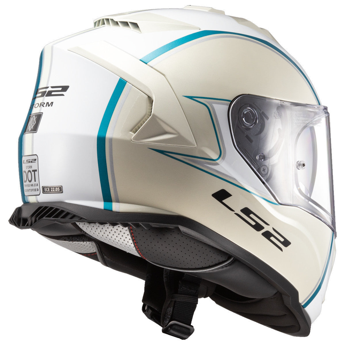 LS2 Assault Paragon Helmet - Turquoise Rear View