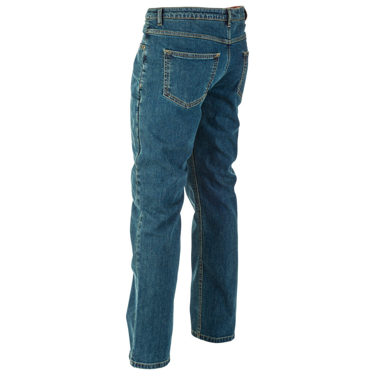 Highway 21 Blockhouse Mens Motorcycle Riding Jeans - Blue Back View