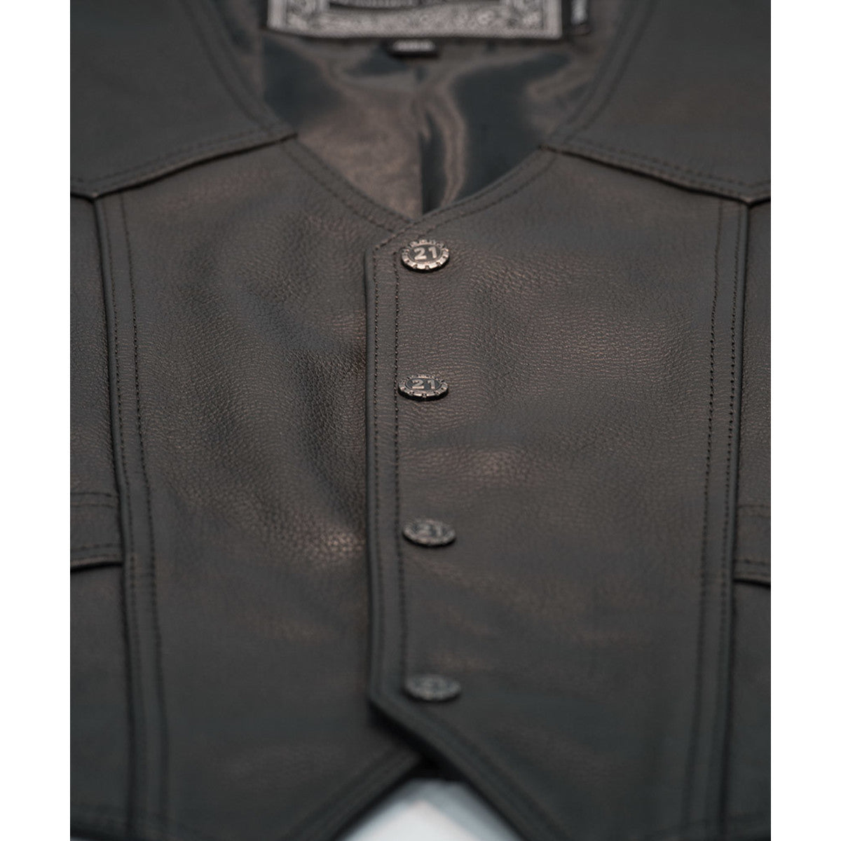 Highway 21 Six Shooter Leather Motorcycle Vest