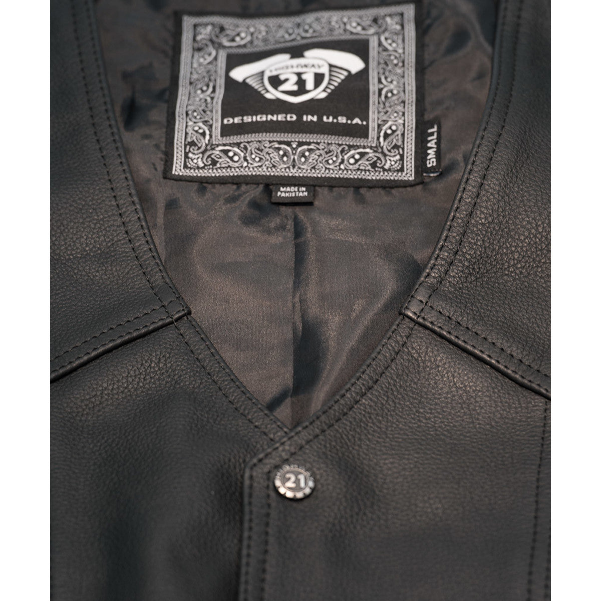 Highway 21 Six Shooter Leather Motorcycle Vest