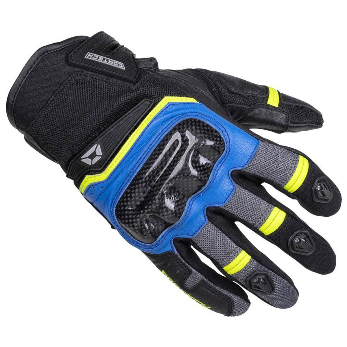 Cortech Sonic-Flo Gloves-Blue/Hi-Viz