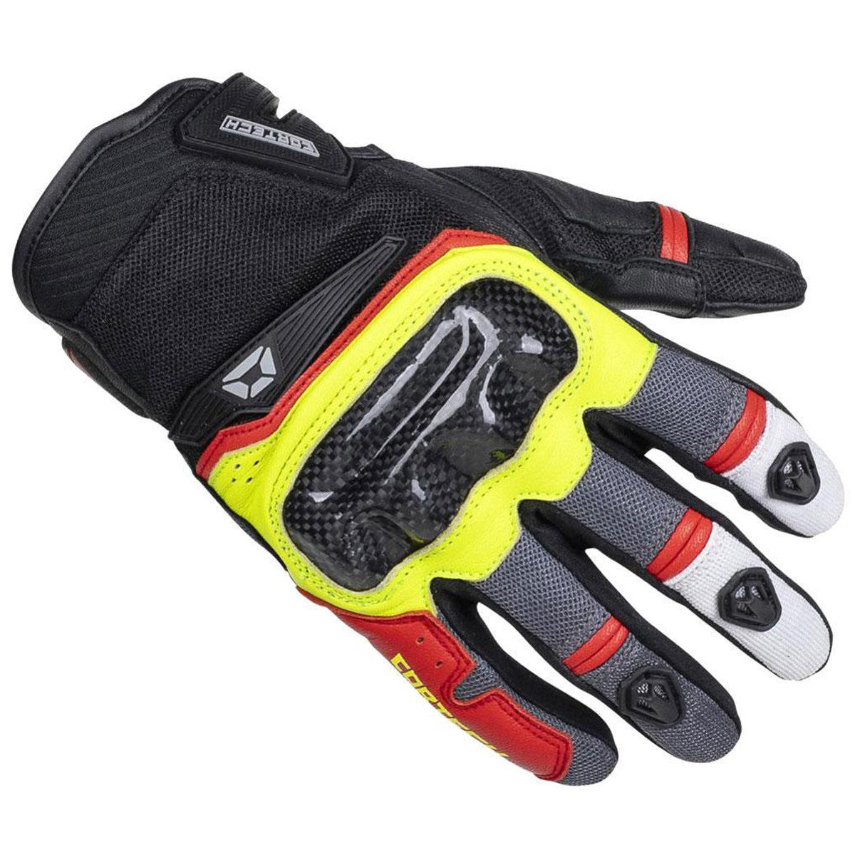 Cortech Sonic-Flo Gloves-Red/Yellow