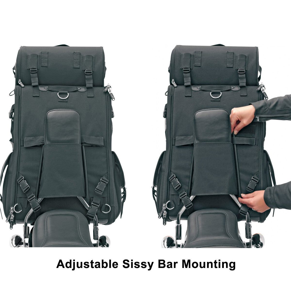 Saddlemen EX2200 Drifter Deluxe Sissy Bar Bag - Detail