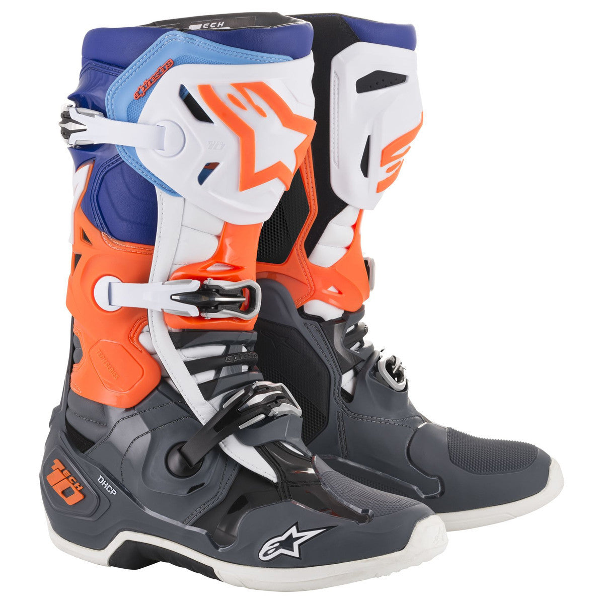 Alpinestars Tech 10 Boots-Blue/Orange