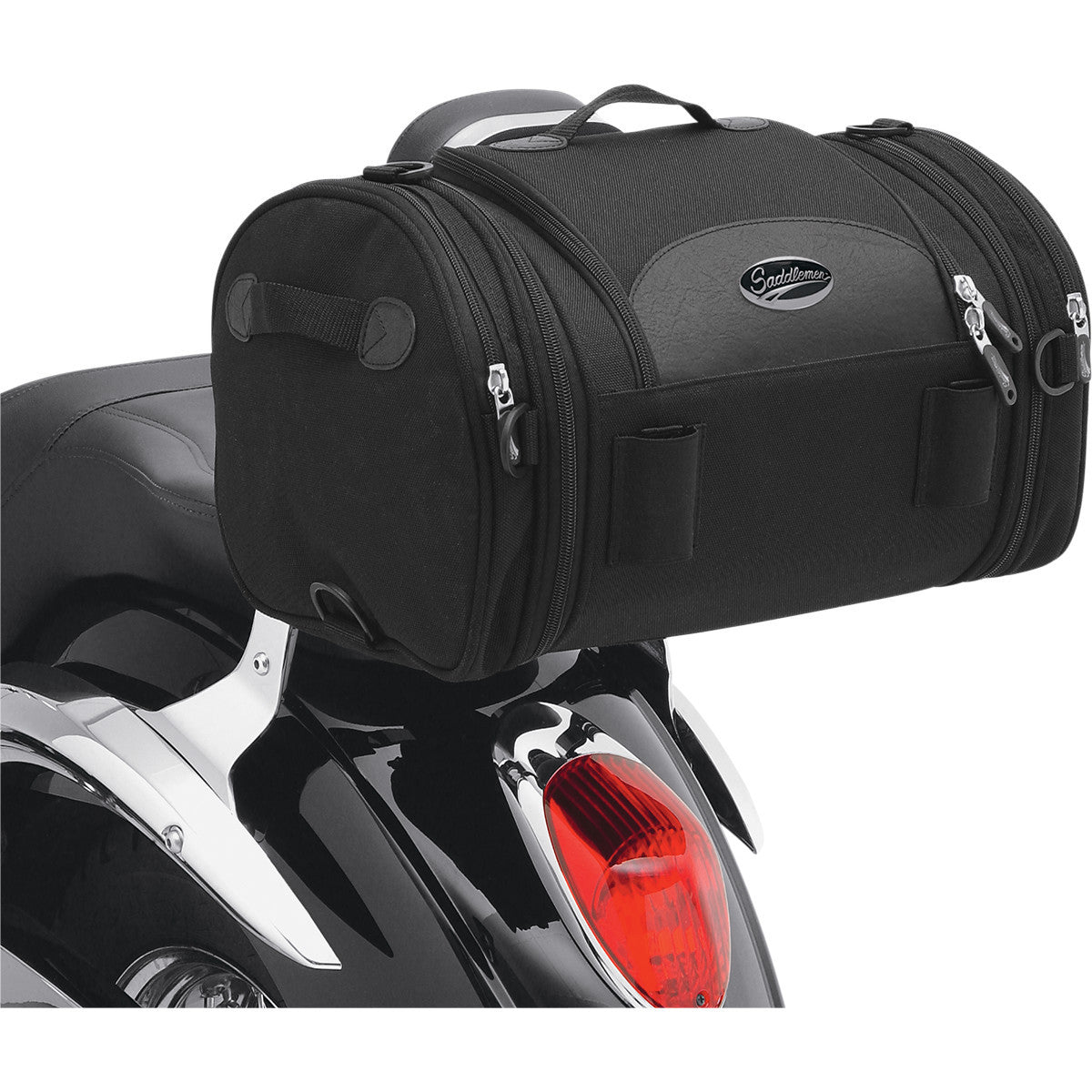 Saddlemen R1300LXE Deluxe Roll Bag - Bike View