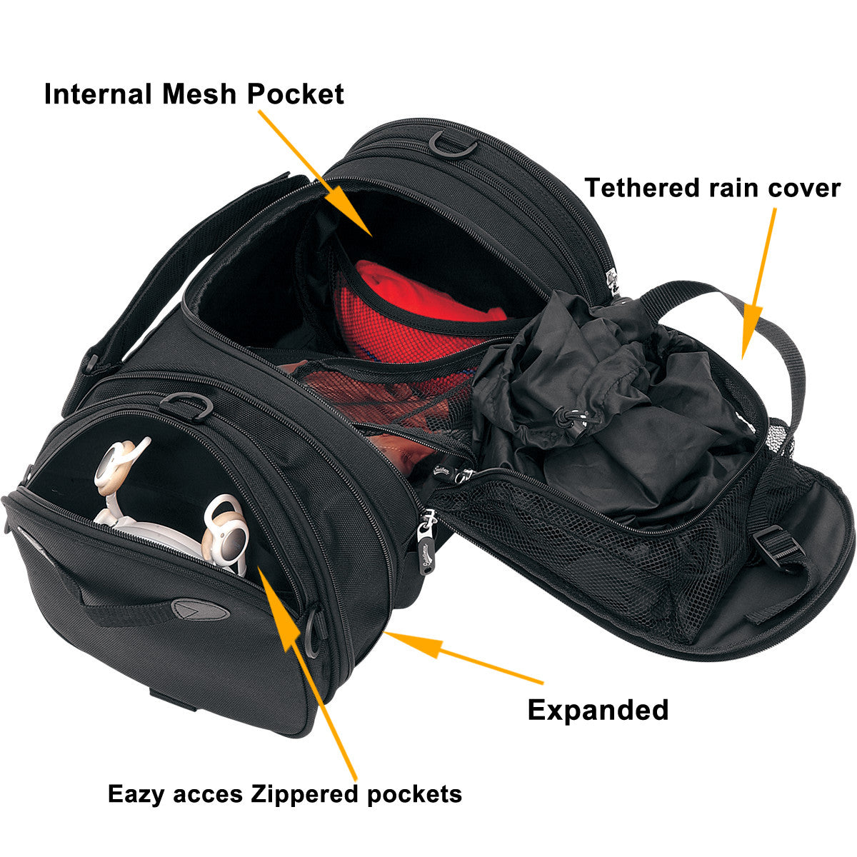 Saddlemen R1300LXE Deluxe Roll Bag - Detail