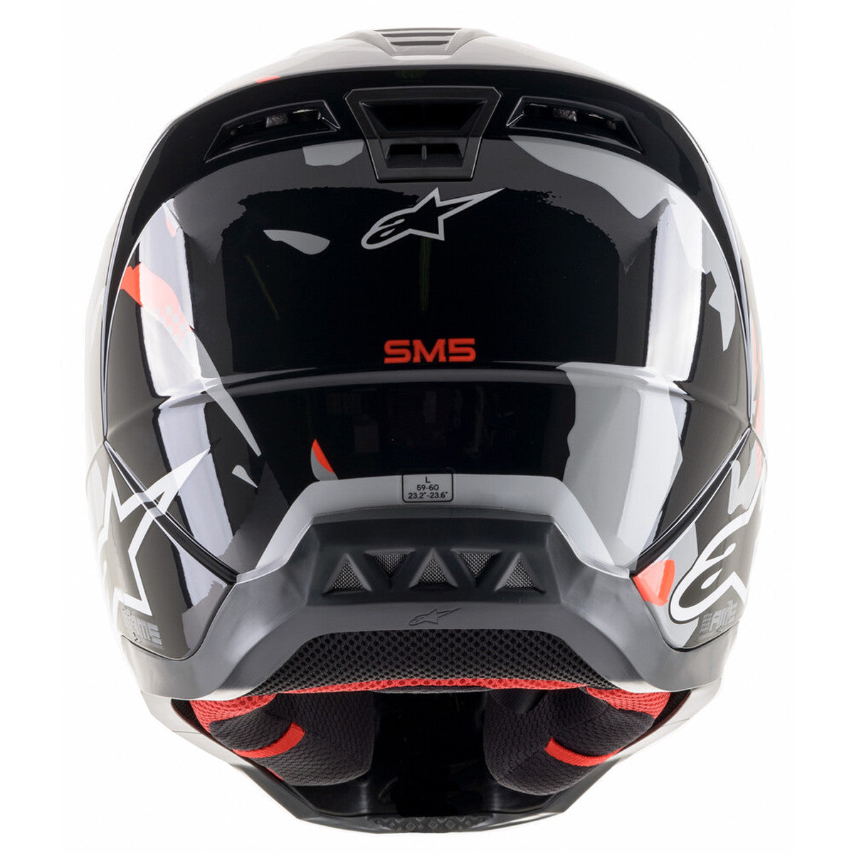 Alpinestars M5 Rover Helmet-Black/Red-Back