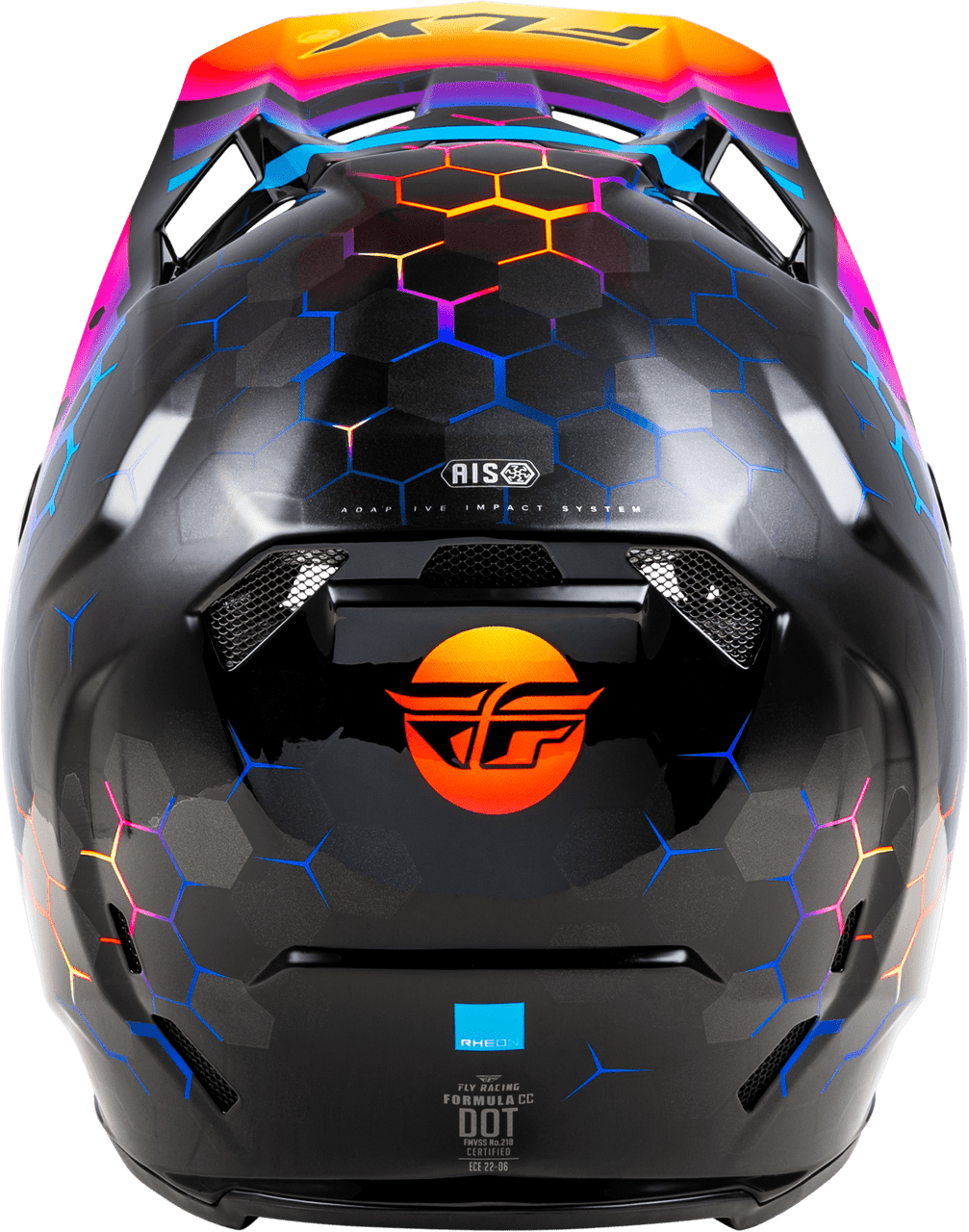 Fly-Racing-Formula-CC-Tektonic-Motorcycle-Helmet-Black-sunset-back-view