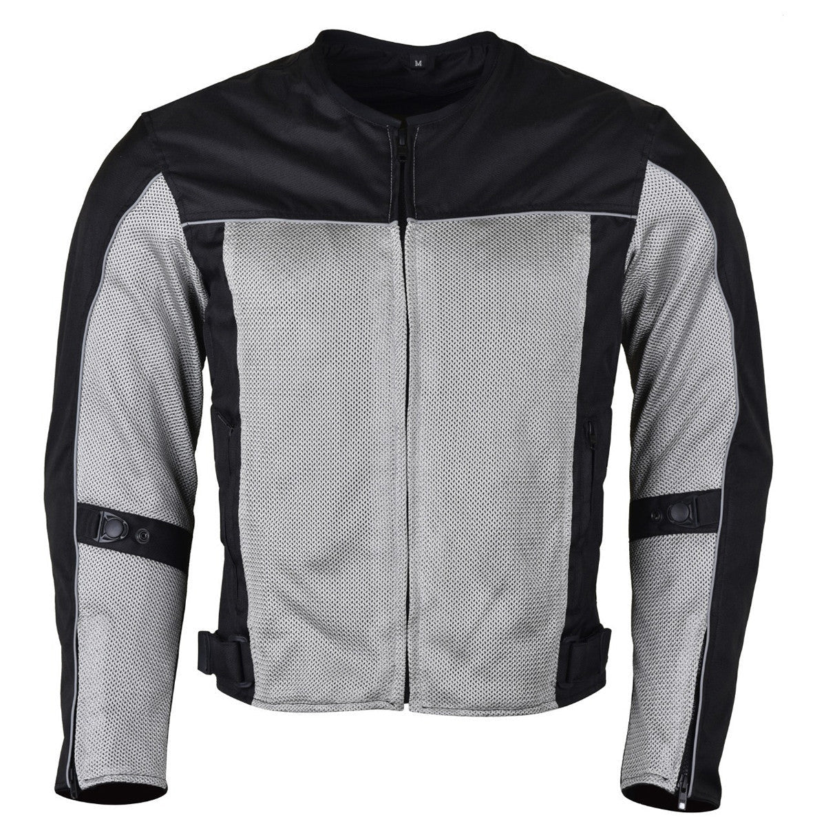 Advanced Vance VL1626 'Velocity' Waterproof 3-Season Mesh/Textile CE Armor Motorcycle Jacket -Front View